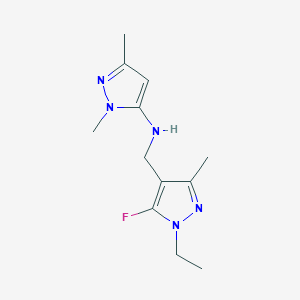 N-[(1-ethyl-5-fluoro-3-methyl-1H-pyrazol-4-yl)methyl]-1,3-dimethyl-1H-pyrazol-5-amine