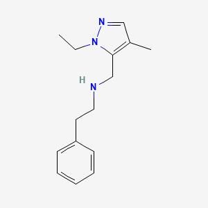 [(1-ethyl-4-methyl-1H-pyrazol-5-yl)methyl](2-phenylethyl)amine