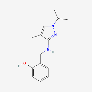 2-({[4-methyl-1-(propan-2-yl)-1H-pyrazol-3-yl]amino}methyl)phenol