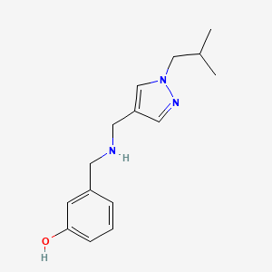 3-[({[1-(2-methylpropyl)-1H-pyrazol-4-yl]methyl}amino)methyl]phenol