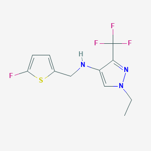 1-ethyl-N-[(5-fluorothiophen-2-yl)methyl]-3-(trifluoromethyl)-1H-pyrazol-4-amine