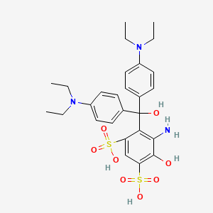 5-Amino-4-(bis(4-(diethylamino)phenyl)(hydroxy)methyl)-6-hydroxybenzene-1,3-disulfonic acid