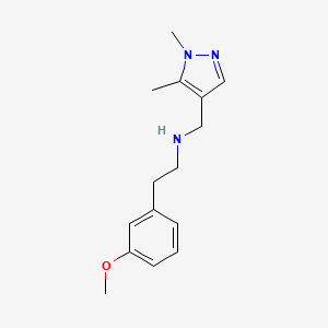 molecular formula C15H21N3O B15051107 [(1,5-dimethyl-1H-pyrazol-4-yl)methyl][2-(3-methoxyphenyl)ethyl]amine 