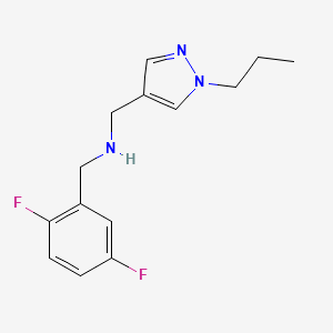 molecular formula C14H17F2N3 B15051125 [(2,5-difluorophenyl)methyl][(1-propyl-1H-pyrazol-4-yl)methyl]amine 