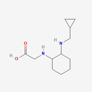 molecular formula C12H22N2O2 B15051141 2-((2-((Cyclopropylmethyl)amino)cyclohexyl)amino)aceticacid 