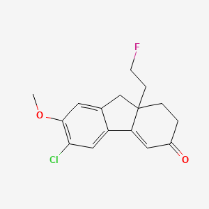 molecular formula C16H16ClFO2 B1505116 6-Chloro-9a-(2-fluoroethyl)-7-methoxy-9,9a-dihydro-1H-fluoren-3(2H)-one CAS No. 1039456-85-3