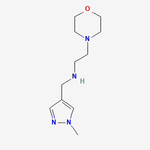 molecular formula C11H20N4O B15051192 [(1-methyl-1H-pyrazol-4-yl)methyl][2-(morpholin-4-yl)ethyl]amine 