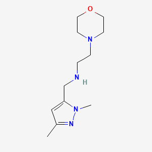 molecular formula C12H22N4O B15051205 [(1,3-dimethyl-1H-pyrazol-5-yl)methyl][2-(morpholin-4-yl)ethyl]amine 