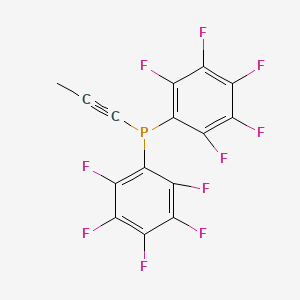molecular formula C15H3F10P B1505121 Bis(pentafluorophenyl)(prop-1-yn-1-yl)phosphane CAS No. 33730-52-8