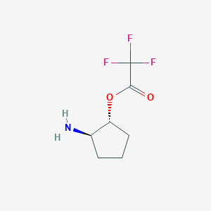 molecular formula C7H10F3NO2 B15051227 (1R,2R)-2-Aminocyclopentanol 2,2,2-trifluoroacetate 