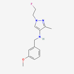 molecular formula C14H18FN3O B15051233 1-(2-fluoroethyl)-N-(3-methoxybenzyl)-3-methyl-1H-pyrazol-4-amine 