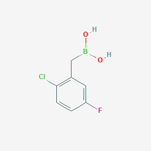 [(2-Chloro-5-fluorophenyl)methyl]boronic acid