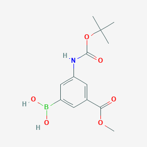 (3-((tert-Butoxycarbonyl)amino)-5-(methoxycarbonyl)phenyl)boronic acid