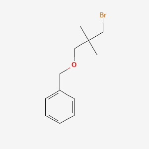 molecular formula C12H17BrO B15051269 [(3-Bromo-2,2-dimethylpropoxy)methyl]benzene 