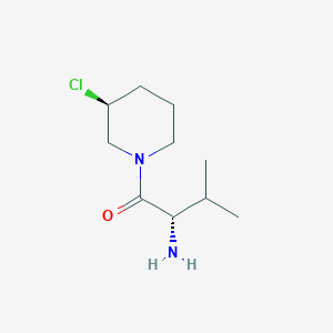 molecular formula C10H19ClN2O B15051273 (S)-2-Amino-1-((S)-3-chloro-piperidin-1-yl)-3-methyl-butan-1-one 