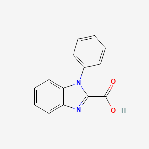 molecular formula C14H10N2O2 B15051281 1-phenyl-1H-1,3-benzodiazole-2-carboxylic acid 