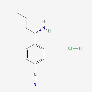 molecular formula C11H15ClN2 B1505132 (S)-4-(1-Aminobutyl)benzonitrile hydrochloride CAS No. 1212849-38-1