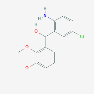 molecular formula C15H16ClNO3 B15051338 (2-Amino-5-chlorophenyl)(2,3-dimethoxyphenyl)methanol 