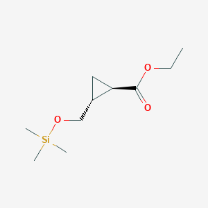 molecular formula C10H20O3Si B15051349 ethyl (1R,2R)-2-{[(trimethylsilyl)oxy]methyl}cyclopropane-1-carboxylate 