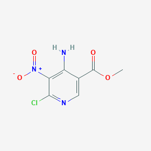 molecular formula C7H6ClN3O4 B15051354 Methyl 4-amino-6-chloro-5-nitronicotinate 