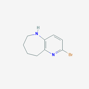 molecular formula C9H11BrN2 B15051367 2-Bromo-6,7,8,9-tetrahydro-5H-pyrido[3,2-b]azepine 