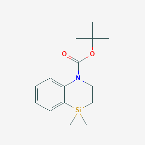 molecular formula C15H23NO2Si B15051417 tert-Butyl 4,4-dimethyl-3,4-dihydrobenzo[b][1,4]azasiline-1(2H)-carboxylate 