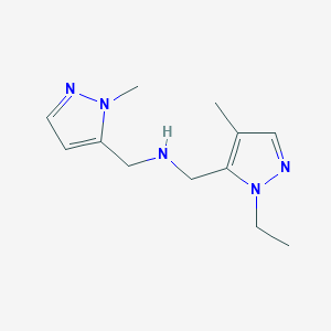 molecular formula C12H19N5 B15051419 [(1-ethyl-4-methyl-1H-pyrazol-5-yl)methyl][(1-methyl-1H-pyrazol-5-yl)methyl]amine 