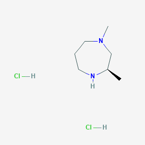 molecular formula C7H18Cl2N2 B15051429 (3R)-1,3-Dimethyl-1,4-diazepane dihydrochloride 