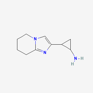 molecular formula C10H15N3 B15051438 2-(5,6,7,8-Tetrahydroimidazo[1,2-a]pyridin-2-yl)cyclopropan-1-amine 