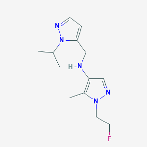 1-(2-fluoroethyl)-5-methyl-N-{[1-(propan-2-yl)-1H-pyrazol-5-yl]methyl}-1H-pyrazol-4-amine