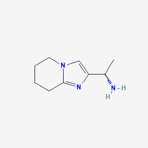 molecular formula C9H15N3 B15051450 (1S)-1-{5H,6H,7H,8H-imidazo[1,2-a]pyridin-2-yl}ethan-1-amine 