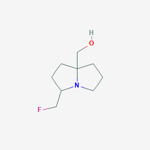 molecular formula C9H16FNO B15051465 [3-(fluoromethyl)-hexahydro-1H-pyrrolizin-7a-yl]methanol 