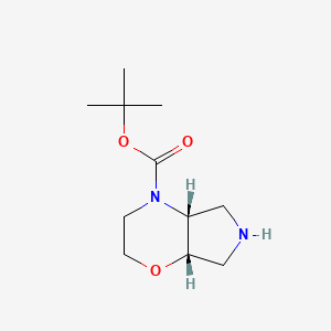 molecular formula C11H20N2O3 B15051492 (4aR,7aS)-tert-Butyl hexahydropyrrolo[3,4-b][1,4]oxazine-4(4aH)-carboxylate 