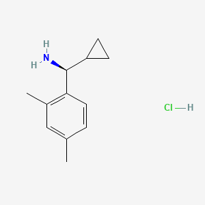 molecular formula C12H18ClN B1505151 (S)-Cyclopropyl(2,4-dimethylphenyl)methanamine hydrochloride CAS No. 1213682-09-7