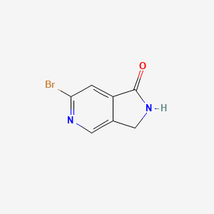 molecular formula C7H5BrN2O B15051540 6-Bromo-2,3-dihydro-1H-pyrrolo[3,4-C]pyridin-1-one 