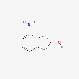 molecular formula C9H11NO B15051542 (R)-4-Amino-2,3-dihydro-1H-inden-2-ol 