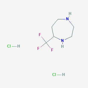 molecular formula C6H13Cl2F3N2 B15051554 5-(Trifluoromethyl)-1,4-diazepane dihydrochloride 