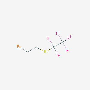 molecular formula C4H4BrF5S B15051589 1-(2-Bromo-ethylsulfanyl)-1,1,2,2,2-pentafluoro-ethane 