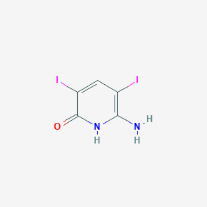 molecular formula C5H4I2N2O B1505160 2-Amino-3,5-diiodo-6-hydroxypyridine hydrochloride CAS No. 856965-98-5