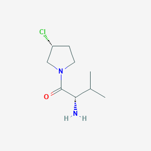 molecular formula C9H17ClN2O B15051635 (S)-2-Amino-1-((R)-3-chloro-pyrrolidin-1-yl)-3-methyl-butan-1-one 