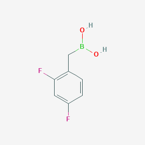 molecular formula C7H7BF2O2 B15051636 (2,4-Difluorophenyl)methylboronic acid 