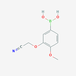 molecular formula C9H10BNO4 B15051643 [3-(Cyanomethoxy)-4-methoxyphenyl]boronic acid 