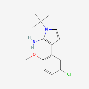 1-tert-butyl-3-(5-chloro-2-methoxyphenyl)-1H-pyrrol-2-amine