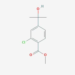 molecular formula C11H13ClO3 B15051682 Methyl 2-chloro-4-(2-hydroxypropan-2-yl)benzoate 