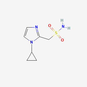 molecular formula C7H11N3O2S B15051687 (1-cyclopropyl-1H-imidazol-2-yl)methanesulfonamide 