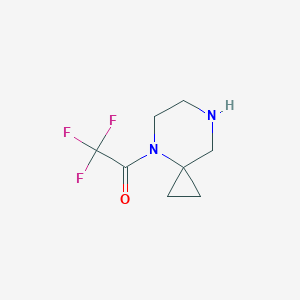 molecular formula C8H11F3N2O B15051695 1-{4,7-Diazaspiro[2.5]octan-4-yl}-2,2,2-trifluoroethan-1-one 