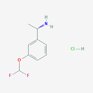 molecular formula C9H12ClF2NO B15051726 (S)-1-(3-(Difluoromethoxy)phenyl)ethan-1-amine hcl 