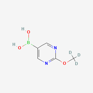 molecular formula C5H7BN2O3 B15051727 2-(Methoxy-d3)pyrimidine-5-boronic acid 