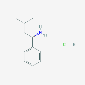 molecular formula C11H18ClN B1505174 (S)-3-Methyl-1-phenylbutan-1-amine hydrochloride CAS No. 1173110-86-5