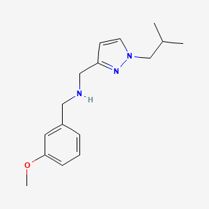 [(3-methoxyphenyl)methyl]({[1-(2-methylpropyl)-1H-pyrazol-3-yl]methyl})amine